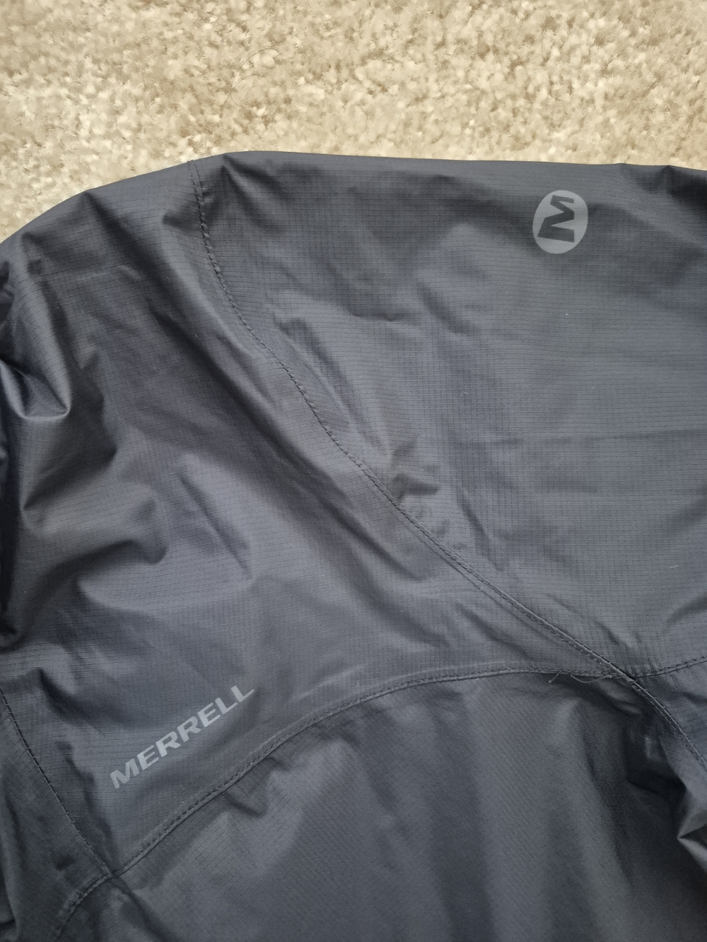 Merrell Womens Black Hooded Raincoat with Light Lining - Picture 3 of 6
